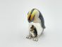 Pinguin-Mama mit Jungem aus Sterlingsilber emailliert