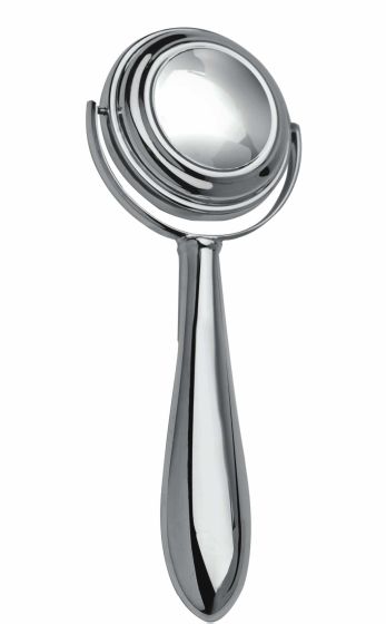Silberrassel Babyrassel rund beweglich Sterling-Silber