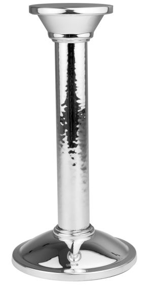 Silber Kerzenleuchter Bauhaus mit Hammerschlag 20 cm
