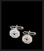 Manschettenknöpfe Sillems 8 eckig Sterling-Silber