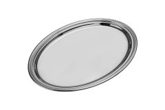 versilbertes Tablett oval 24 cm x 17,5 cm