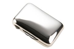 Silber Pillendose glatt rechteckig