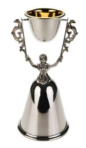 Silber Hochzeitsbecher Brautbecher 18 cm glatt