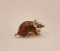 Maus Sterlingsilber emailliert klein