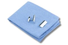 Manschettenknöpfe rechteckig – 925 Sterling Silber | Abgerundete Oberfläche (20 x 11 mm)