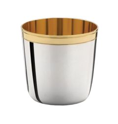 Silberbecher mit Goldrand Höhe 5 cm