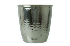 Sterling-Silber Becher Taufbecher mit Hammerschlag 8 cm 