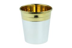 Silberbecher mit Goldrand Höhe 7 cm