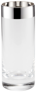 Longdrink Glas mit Silberrand