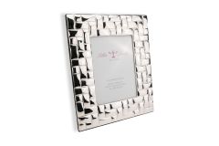 Bilderrahmen 13x18 cm Gewebe-Optik Sterling-Silber