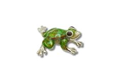 Laubfrosch  aus Silber grün klein