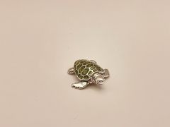 Wasserschildkröte Sterlingsilber emailliert klein