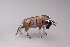 Silber Gnu Bulle emailliert