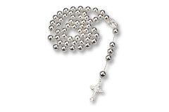 Rosenkranz Kette Silber 925  Hl. Maria Kreuz Halskette  90 cm