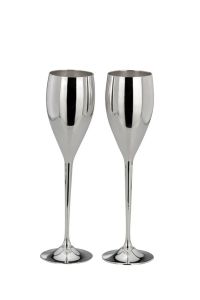 Champagnerkelche für zwei, Paar versilbert