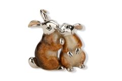 Hasenpaar aus Sterling-Silber