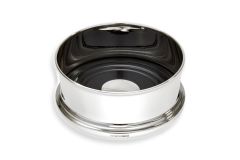 Flaschenuntersetzer klein aus Sterling-Silber und  schwarzem Holz 9,2 cm