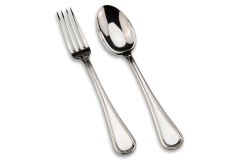 Kinderbesteck Faden 925/000 Set mit Löffel und Gabel