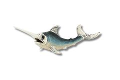 Schwertfisch aus Silber 925/000 emailliert