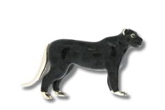 Panther schwarz emailliert aus Sterling-Silber