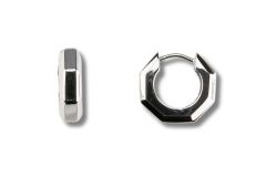 Creolen 8-eckig – 925 Sterling Silber | Rhodiniert (18 mm)