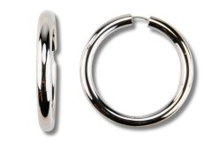 Creolen groß geschlossen – 925 Sterling Silber | Rhodiniert