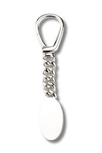 Schlüsselkette mit ovaler  Gravurplatte Sterlingsilber