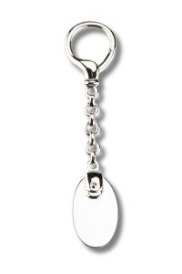 Schlüsselkette mit Gravurplatte  oval Sterlingsilber