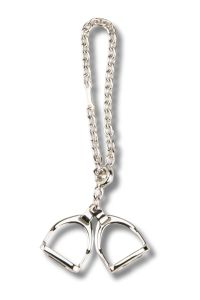 Schlüsselkette zwei Steigbügel Sterlingsilber