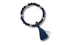 Armband Silberperlen und blauen Lapislazuli 925/000