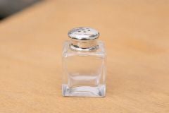 Salzstreuer glatt Sterling-Silber Kristallkorpus