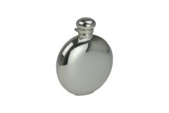 Silber Flachmann glatt rund