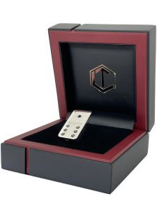 Dominostein Sterling-Silber poliert mit 7 Diamanten