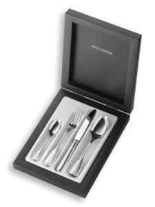 Kinderbesteck 4 tlg. Alt-Faden Robbe & Berking Silber 925/000