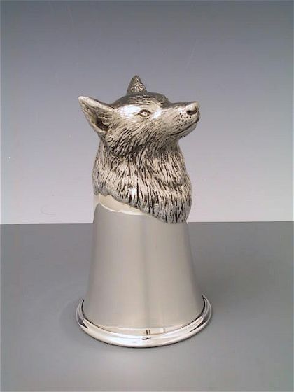Jagdbecher Wolf Silber