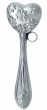 Silber Babyrassel Blumenherz