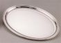 Silber Tablett Fadenrand oval 31 x 41 cm