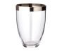 Vase Kristall Platin Rand 16 cm