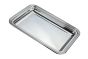 Schreibtablett Silber rechteckig Fadenrand 20x14 cm
