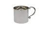 Sterling-Silber Kinderbecher Taufbecher mit verspieltem Griff zylindrisch