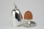 Eierbecher mit Haube und Hase versilbert