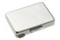 Pillendose Silber glatt 59 mm x 40 mm 3 Fächer