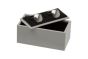 Manschettenknöpfe Sterling-Silber achteckig mit Box