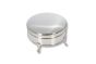 Schmuckdose Schmuckschatulle Silber rund