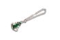 Schlüsselkette mit Frosch emailiert Sterlingsilber