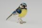 Blaumeise aus Silber und bemalt