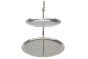 Etagere mit Hammerschlagtellern versilbert