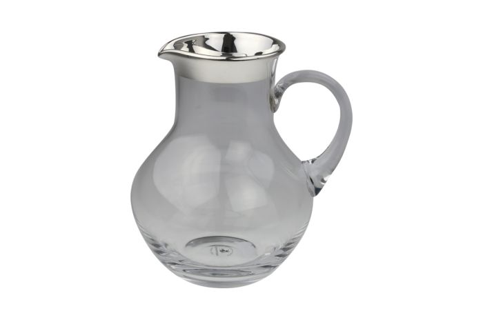 Kristallkrug mit Silberrand bauchig 1,5 Liter