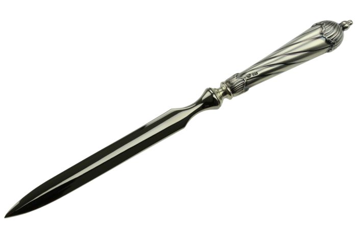 Brieföffner aus Sterling-Silber im  Barock Muster