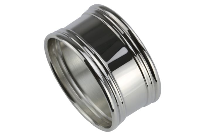 Silber Serviettenring breiter Fadenrand rund